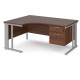 Maestro Cable Managed Leg Ergonomic Desk with Fixed Pedestal